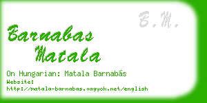 barnabas matala business card